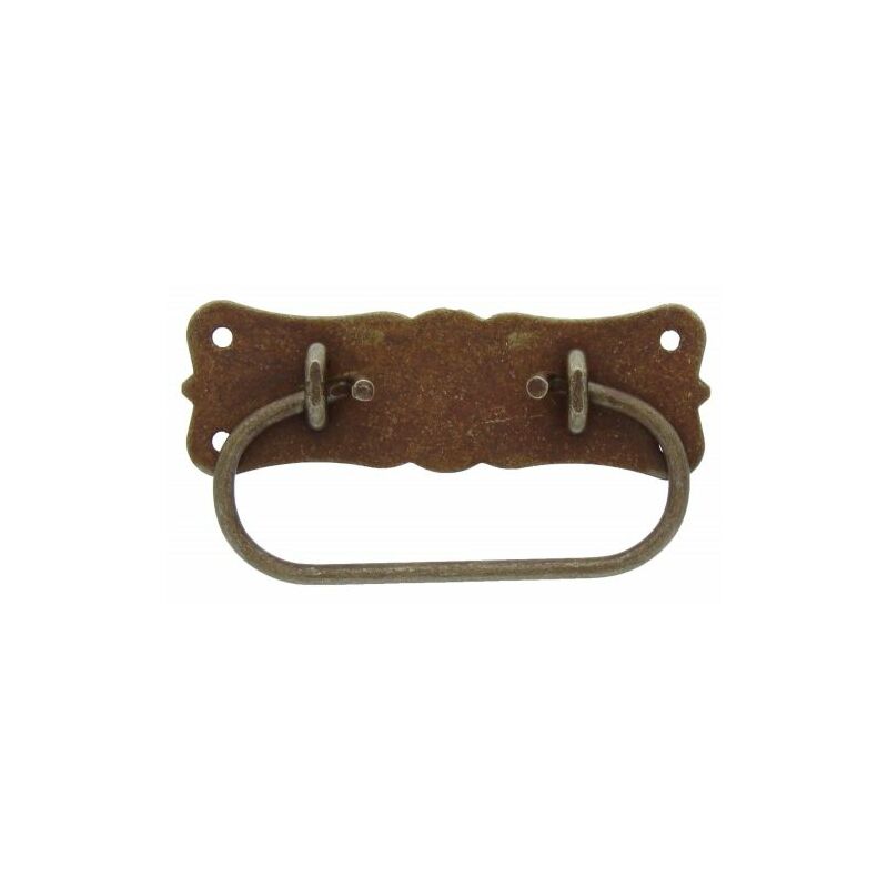 foto del prodotto maniglia antic. art.06015.10 ferro vec. mm.105x55 25 pz