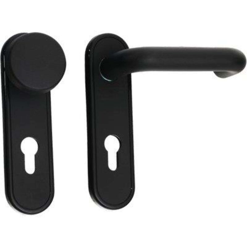 foto del prodotto maniglia antipanico 07070.24 cisa maniglia pomo fisso nero cf pz 2 1 confezione