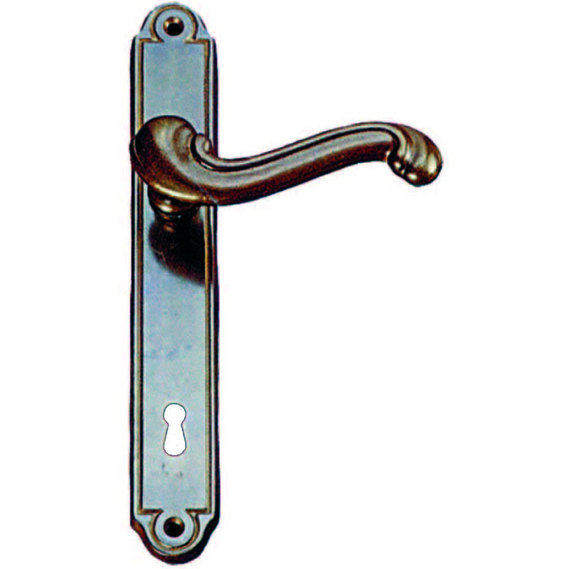 foto del prodotto maniglia barocco con placca in ottone mm.90