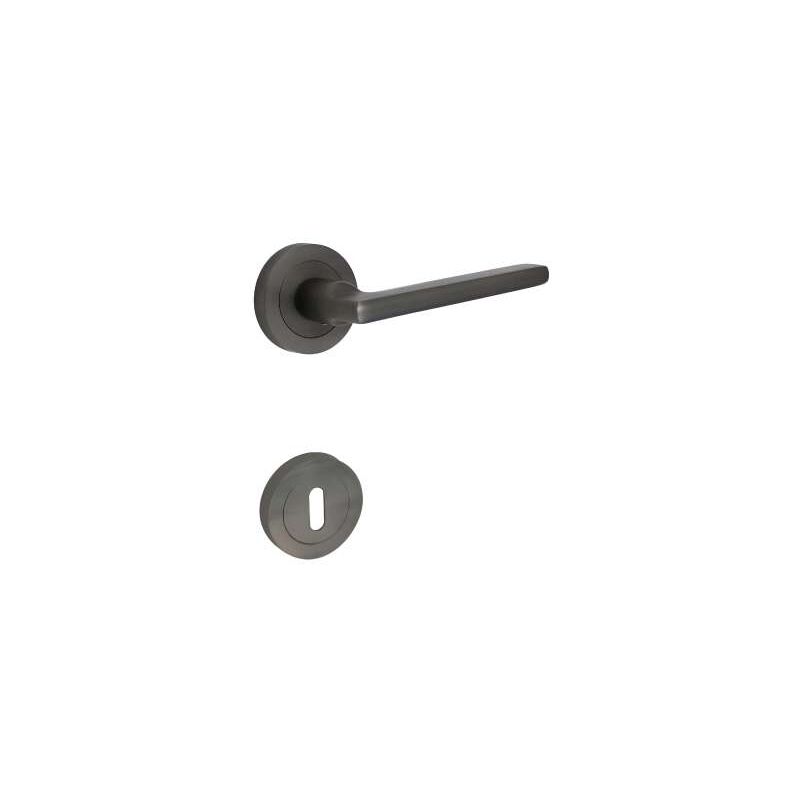 foto del prodotto maniglia chicca con rosette patent alluminio antracite