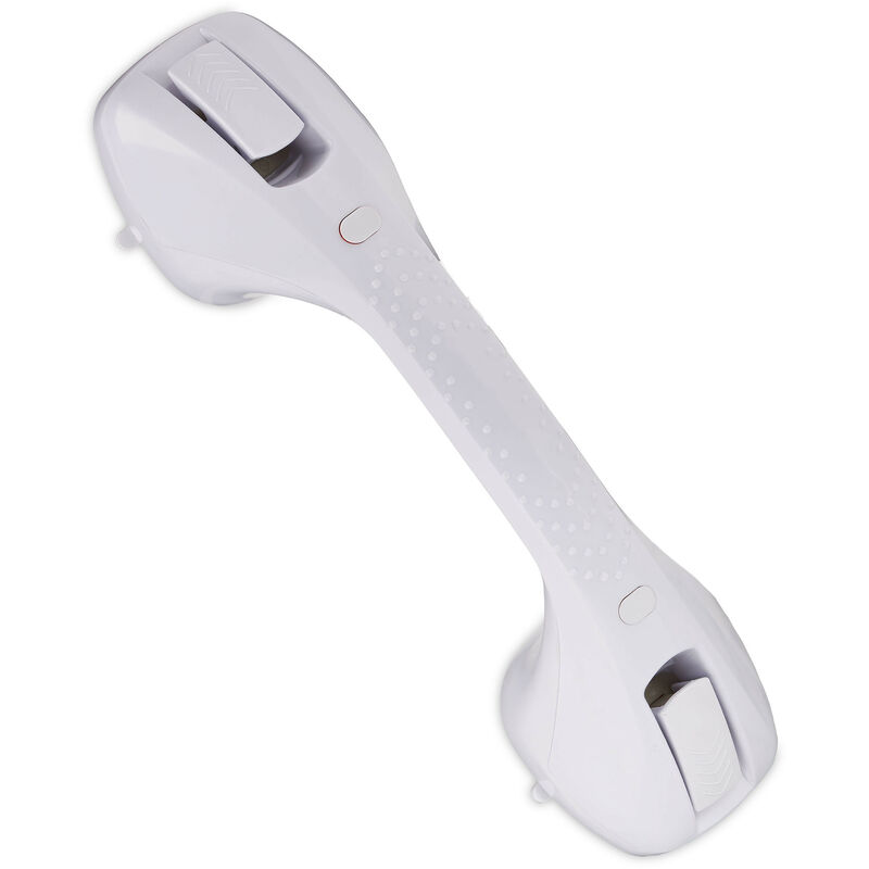 foto del prodotto maniglia con ventosa premium, supporto vasca e doccia da bagno, per 70 kg, anziani e disabili, bianco grigio relaxdays