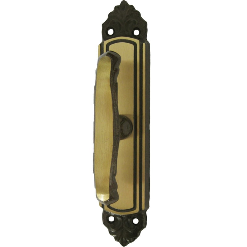 foto del prodotto maniglia cremonese giglio per finestre con 2 perni in ottone bronzato 37905