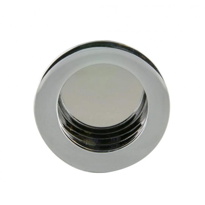 foto del prodotto maniglia da incasso rotonda per wc in zama cromata, d.40mm, d.12mm, 1 pezzo con viti.