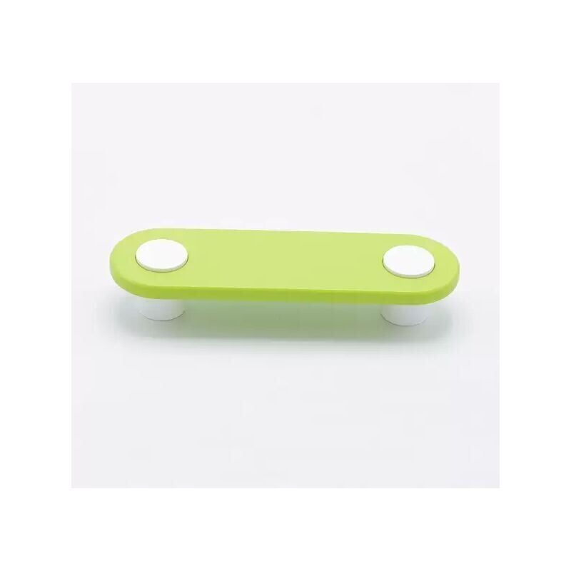 foto del prodotto maniglia dalla forma arrotondata e lunga di colore verde in goffrato fine 135x40x25 - 390 eyes