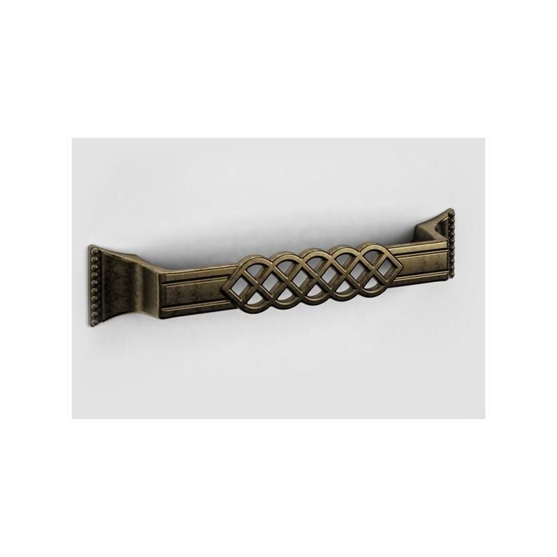 foto del prodotto maniglia elegante con decorazione centrale effetto bronzo
