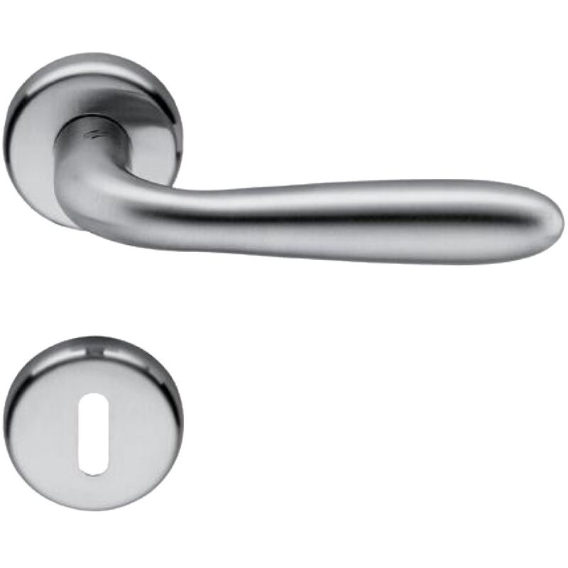 foto del prodotto maniglia 'goccia' con rosetta e bocchetta oro lucido