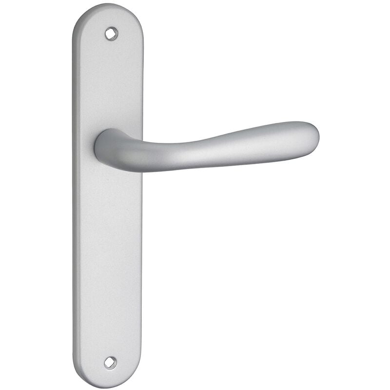 foto del prodotto maniglia goccia e 195 con piastra senza fori, cromo satinato - thirard