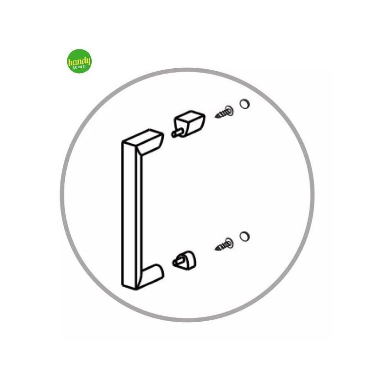 foto del prodotto maniglia in abs cromato con pomellini interni per box doccia silqua by mobo