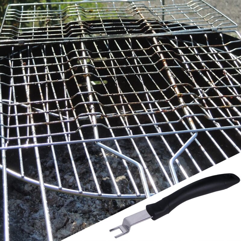 foto del prodotto maniglia in acciaio inox melko 2x per griglie a griglia maniglia in legno griglie a griglia 24cm accessori per griglie