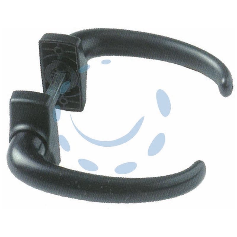 foto del prodotto maniglia in resina con molla nera art.539