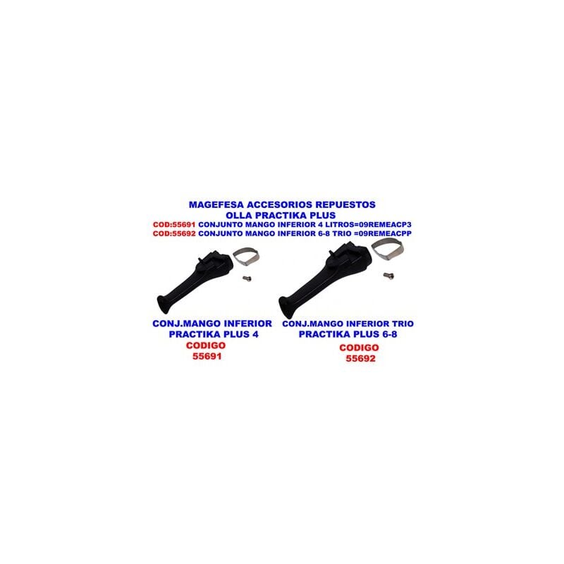 foto del prodotto maniglia inferiore compatibile con express cooker, modello practika plus 4 6 8l dal 06 2019 , 09rememacpp, 8429113544102 magefesa