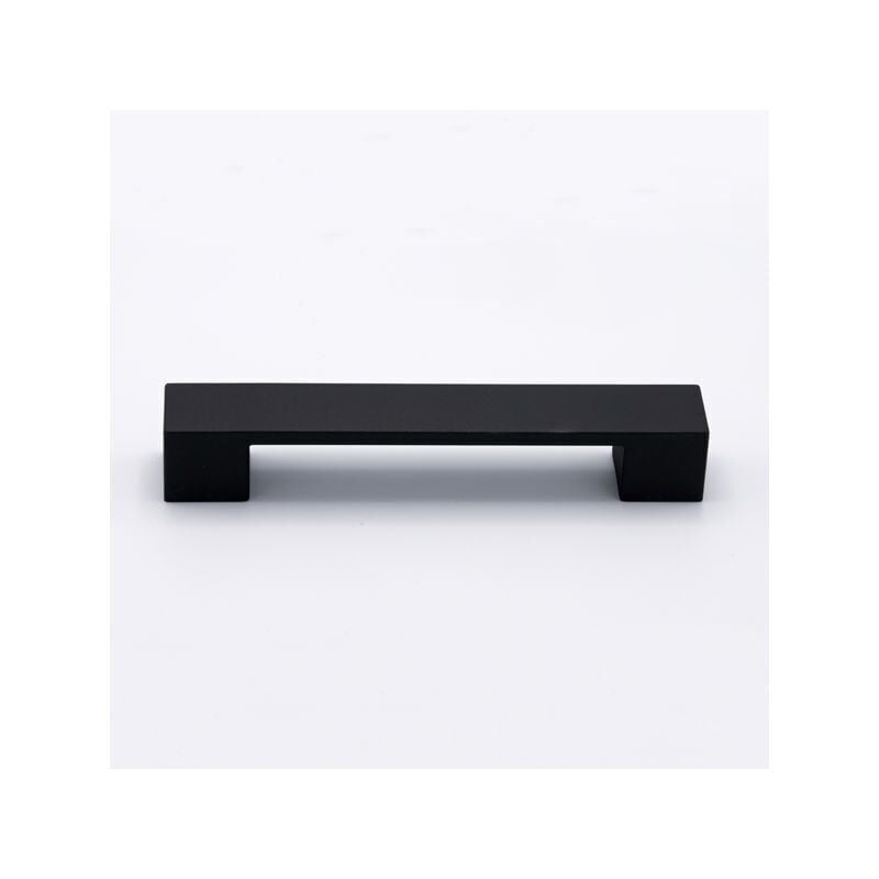 foto del prodotto maniglia laccata nera lunga e sottile da cucina 165x26x27mm 304 cook