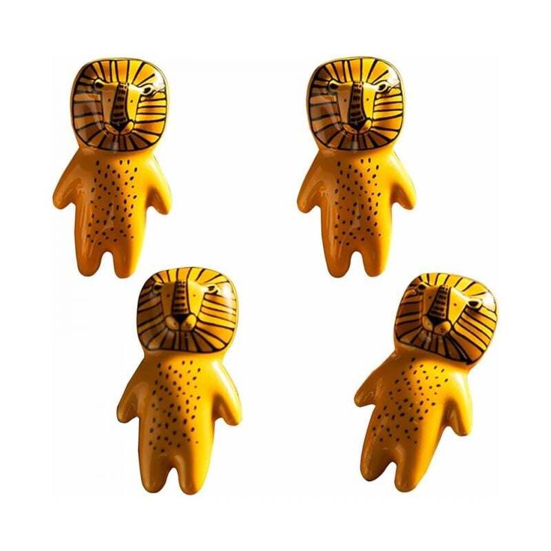 foto del prodotto maniglia leone per bambini, manopole per cassetti in ceramica maniglie e pomelli per cassetti, maniglie per porte a forma di animale del fumetto,