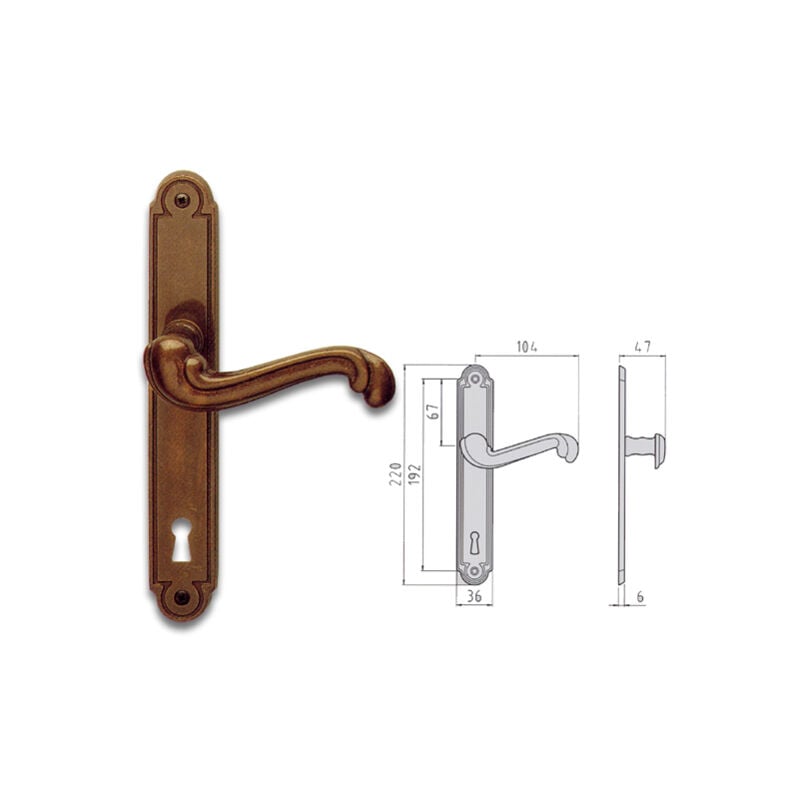 foto del prodotto maniglia o.b. barocco q8 yale 290088500