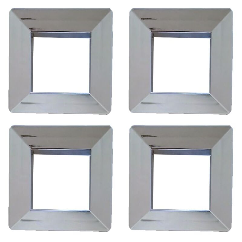 foto del prodotto maniglia orione cromata quadrata in plastica 90x90 cc64 set x 10 maniglie con viti mama store