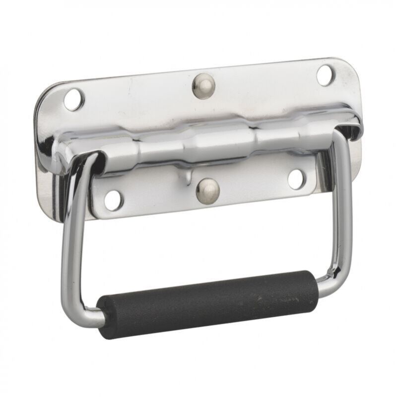 foto del prodotto maniglia per bagagli con molla di ritorno, acciaio zincato, maniglia pieghevole in acciaio inox, cassetta degli attrezzi, maniglia mobile, anello per