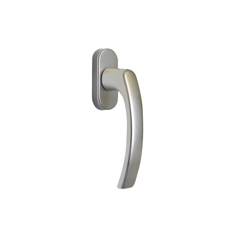 foto del prodotto maniglia per finestra acbat eva, alluminio anodizzato grigio kintech