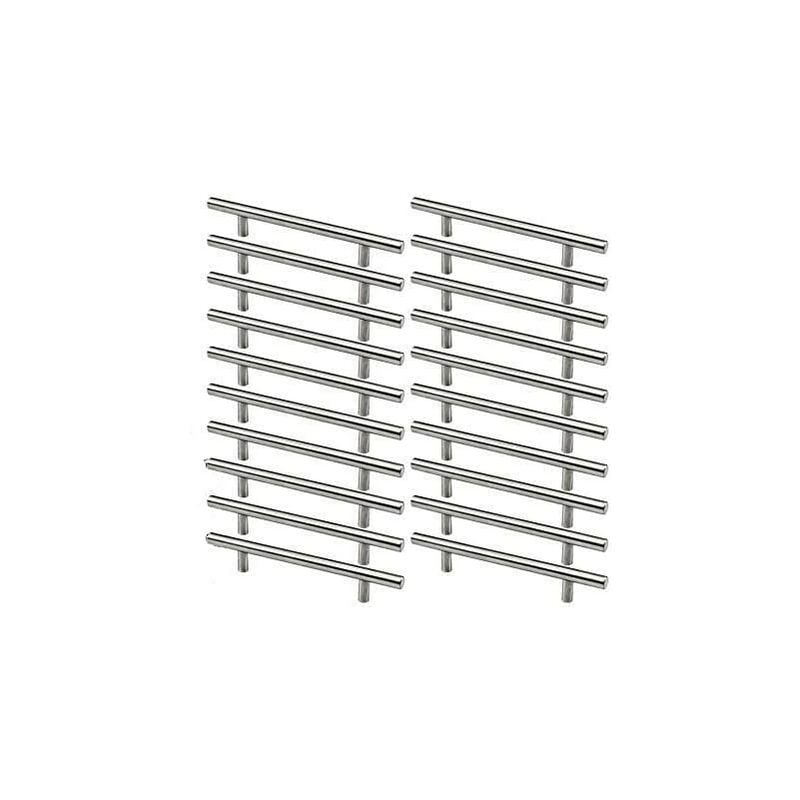 foto del prodotto maniglia per mobili in acciaio inossidabile da 20 pezzi maniglia per armadio da cucina distanza tra i fori 128 mm, maniglia a t in acciaio spazzolato