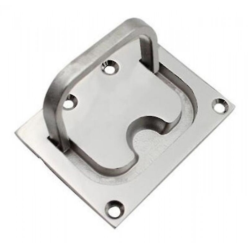 foto del prodotto maniglia per pavimento quadrata in acciaio inossidabile 316 lucidata a specchio, maniglia quadrata, maniglia per copertura ponte, maniglia per