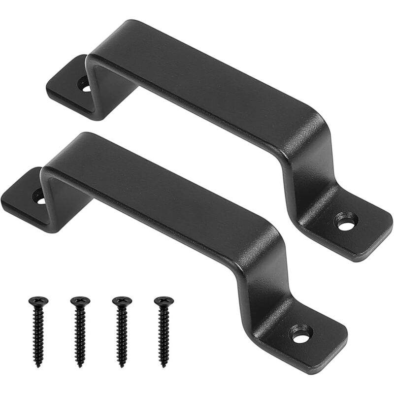 foto del prodotto maniglia per porta del fienile, 2 pezzi, maniglie per porta del fienile per porte in legno, per cancello capanno, mobili da cucina, maniglie per
