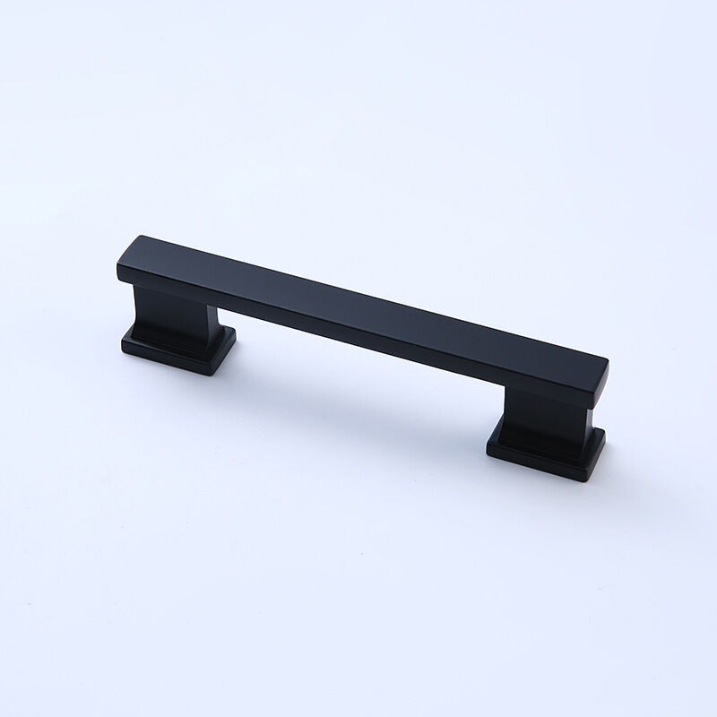 foto del prodotto maniglia per porta doccia, 2 pezzi, passo foro 76 mm, maniglia per box doccia, maniglia per porta in vetro arcuato, nero opaco, solida, lunghezza 101