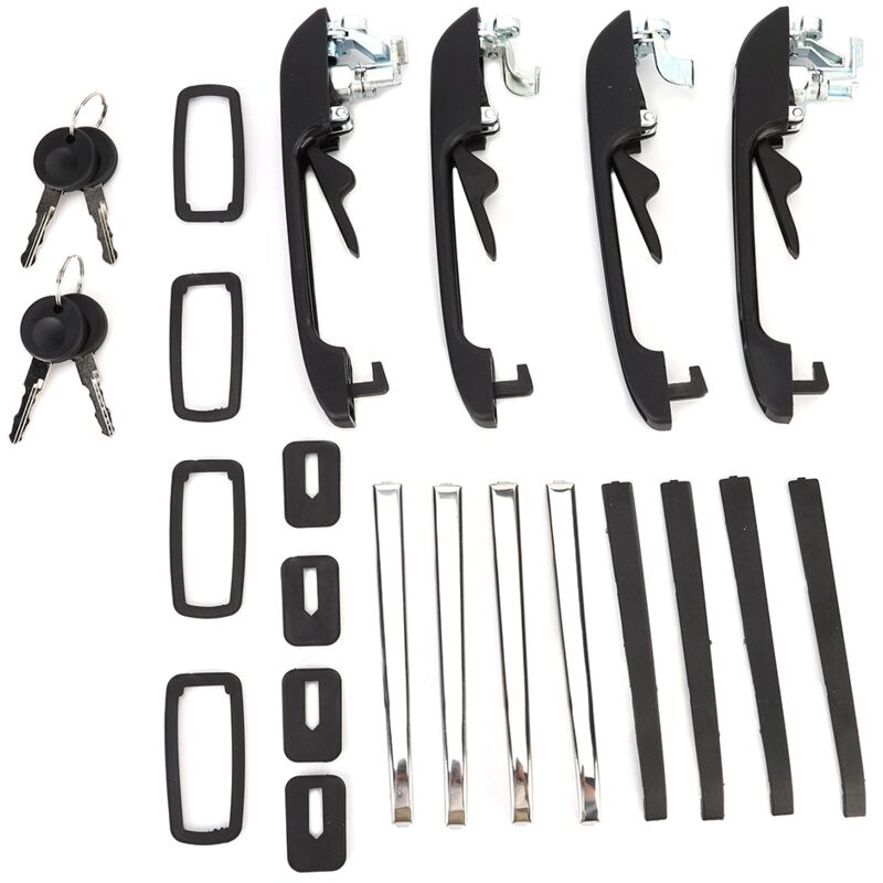 foto del prodotto maniglia per porta esterna anteriore sinistra destra per auto 4 pezzi con chiavi adatte per golf mk1 mk2 jeffergarden