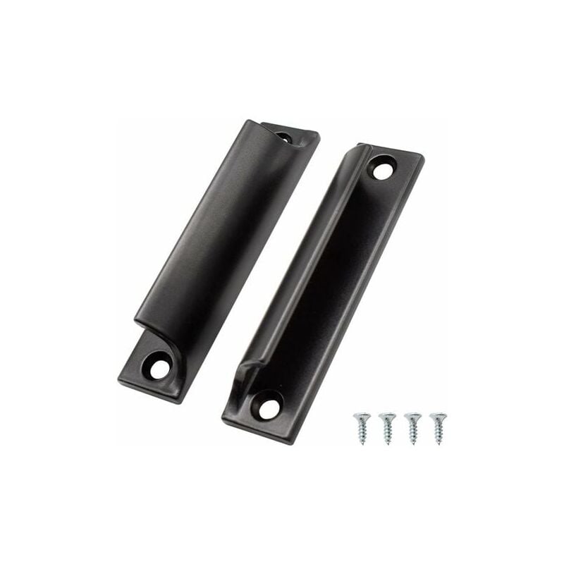 foto del prodotto maniglia per porta scorrevole da 2 pezzi, maniglia per mobili in alluminio, maniglia per mobile da cucina nera, disponibile per porte da balcone,