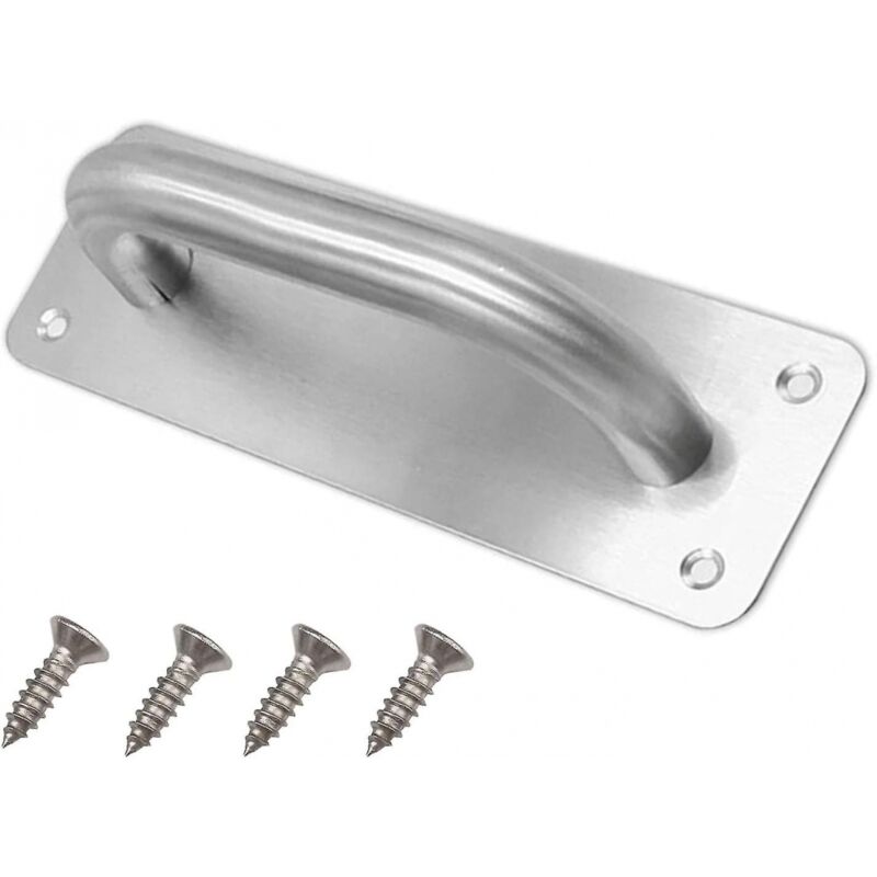 foto del prodotto maniglia per porta scorrevole in acciaio inox, maniglia quadrata per mobile, maniglia per porta 200x65 mm bebusingoto