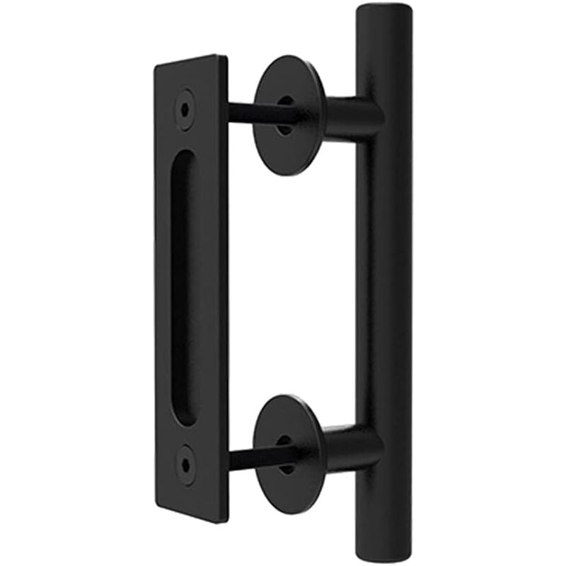 foto del prodotto maniglia per porta scorrevole maniglia della porta del granaio con viti per mobili armadio nera 24 cm
