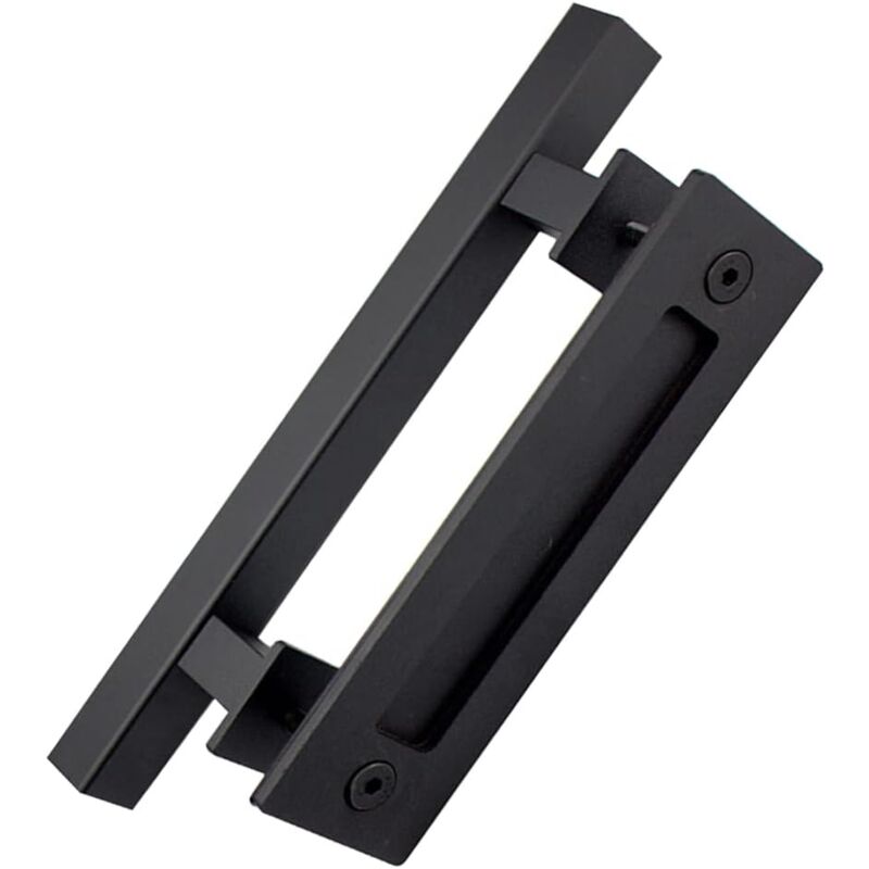 foto del prodotto maniglia per porta scorrevole nera per porta del fienile, porta del bagno, porta scorrevole,