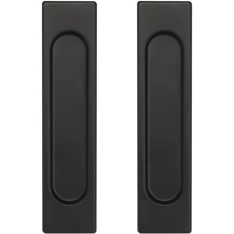 foto del prodotto maniglia per porta scorrevole, set di 2 maniglie per porta scorrevole autoadesive in alluminio nero senza perforazione, maniglia per porta balcone