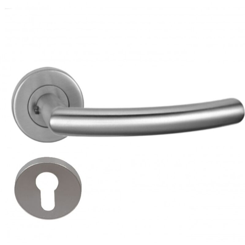 foto del prodotto maniglia per porta su rosette elsa rotonda +1 coppia di rose cilindriche