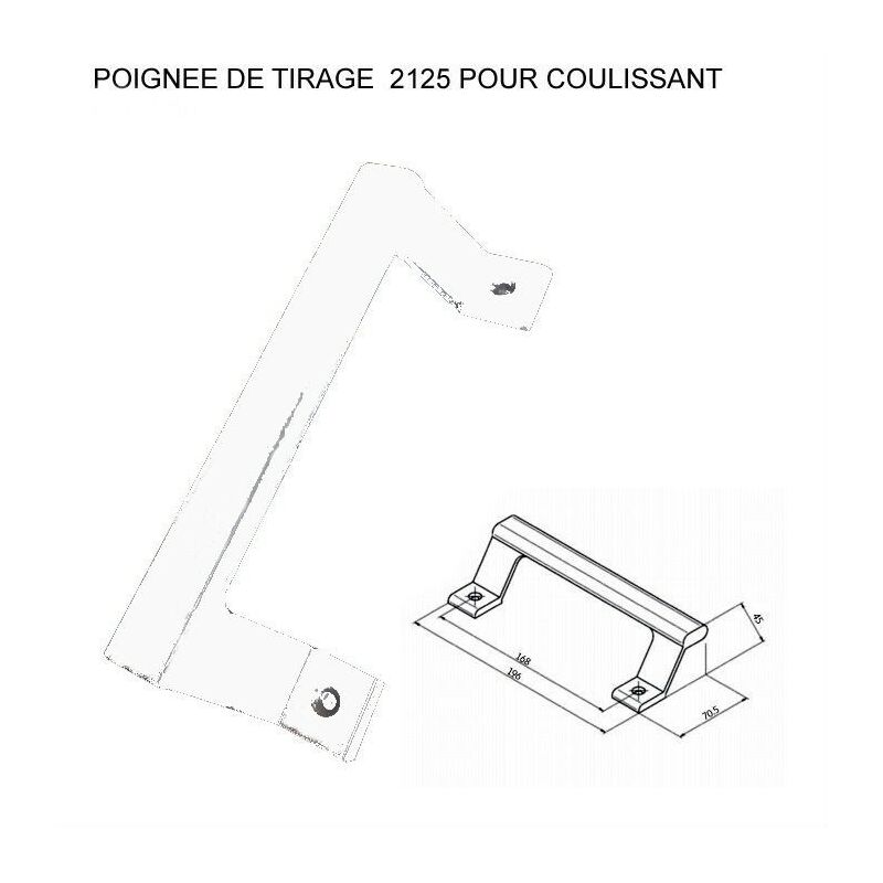 foto del prodotto maniglia per porte scorrevoli alma ral 9010 bianco 2125 9010