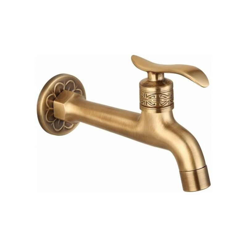 foto del prodotto maniglia per rubinetto in ottone antico lavanderia bagno montaggio a parete rubinetto per lavatrice rubinetto singolo per acqua fredda