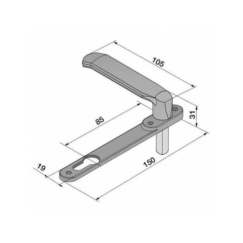 foto del prodotto maniglia placca nylon 086.00.04.0 welka