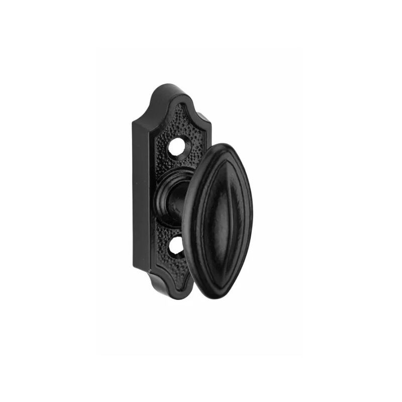 foto del prodotto maniglia, pomolo rustico per finestre, quadrato da 7 mm, nero