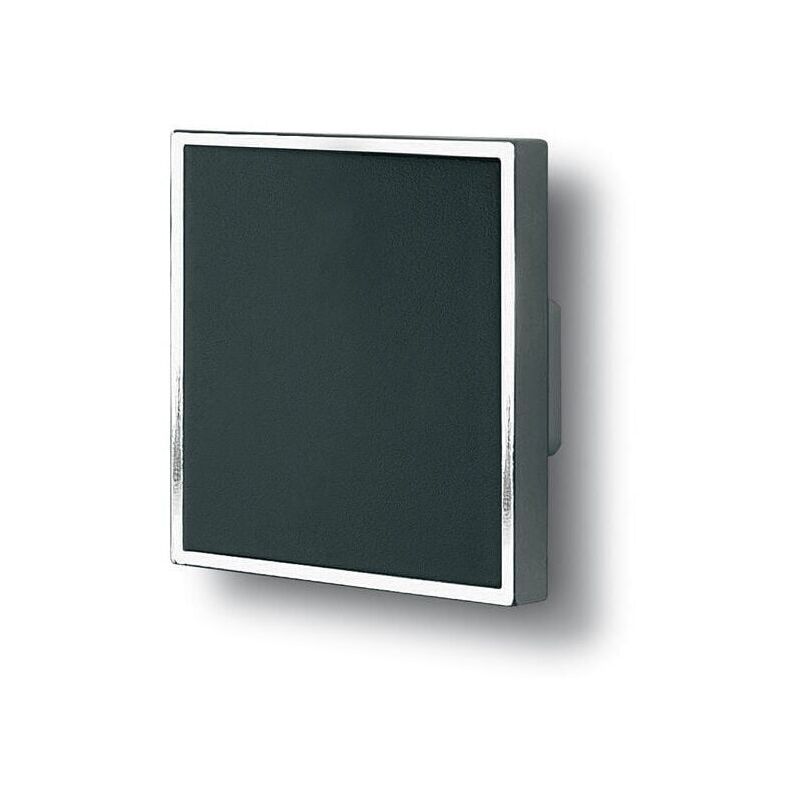 foto del prodotto maniglia quadrata con inserto nero centrale effetto cromato lucido 65x65x25 405 quadra