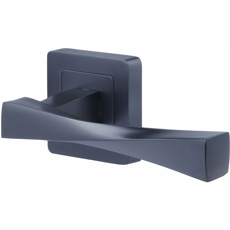 foto del prodotto maniglia quadrata per porta, modello verona, 7 cm, colore nero yale