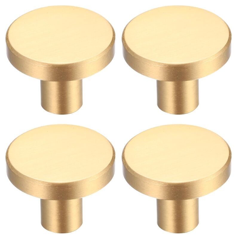 foto del prodotto maniglia rotonda in ottone massiccio per porta, maniglia per mobili, pomelli per cassetti, maniglia per armadi, cassettiere, cucina, maniglia dorata