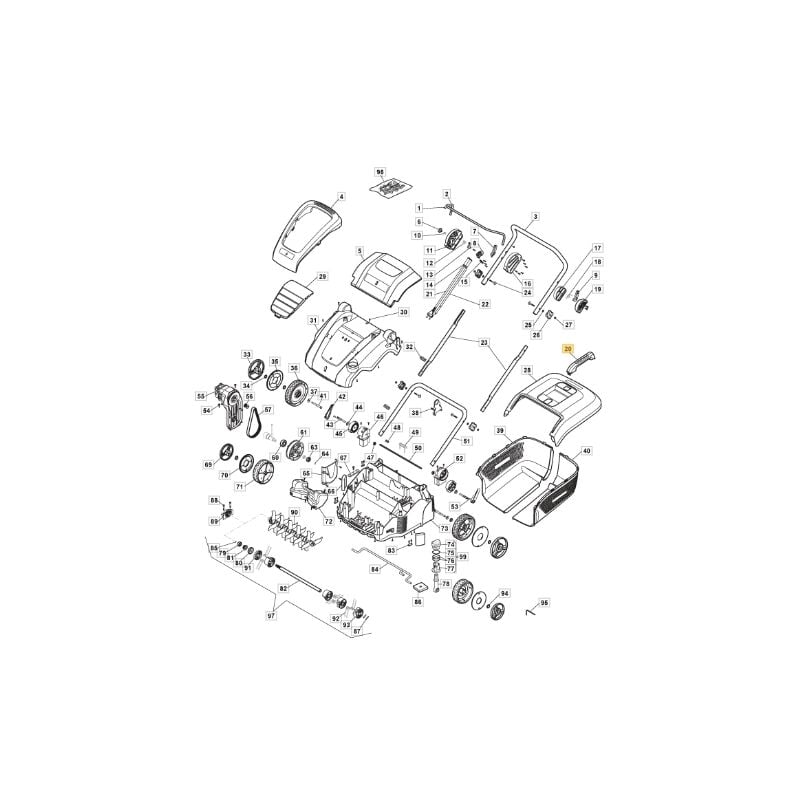 foto del prodotto maniglia sacco arieggiatore modelli asc1.5e msr38 originale stiga 118802919 0