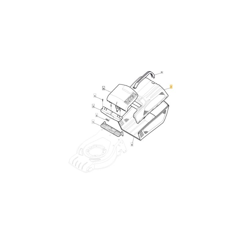 foto del prodotto maniglia sacco di plastica castelgarden per rasaerba xc48gswa cr430 e46