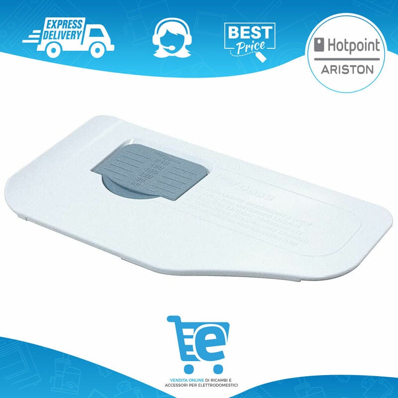 foto del prodotto maniglia vaschetta detersivo cassetto dosatore per lavatrice ariston c00510209