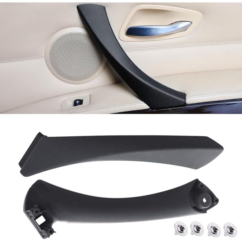 foto del prodotto maniglie delle portiere nere destre applicabili e copertura della maniglia della portiera esterna per bmw e90 e91 2005 2011 , kit di sostituzione