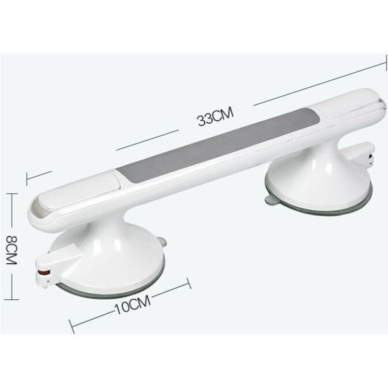 foto del prodotto maniglie di sicurezza per vasca da bagno, maniglie per doccia, barra di sostegno a parete con ventose, senza foratura, maniglia per barra di sostegno