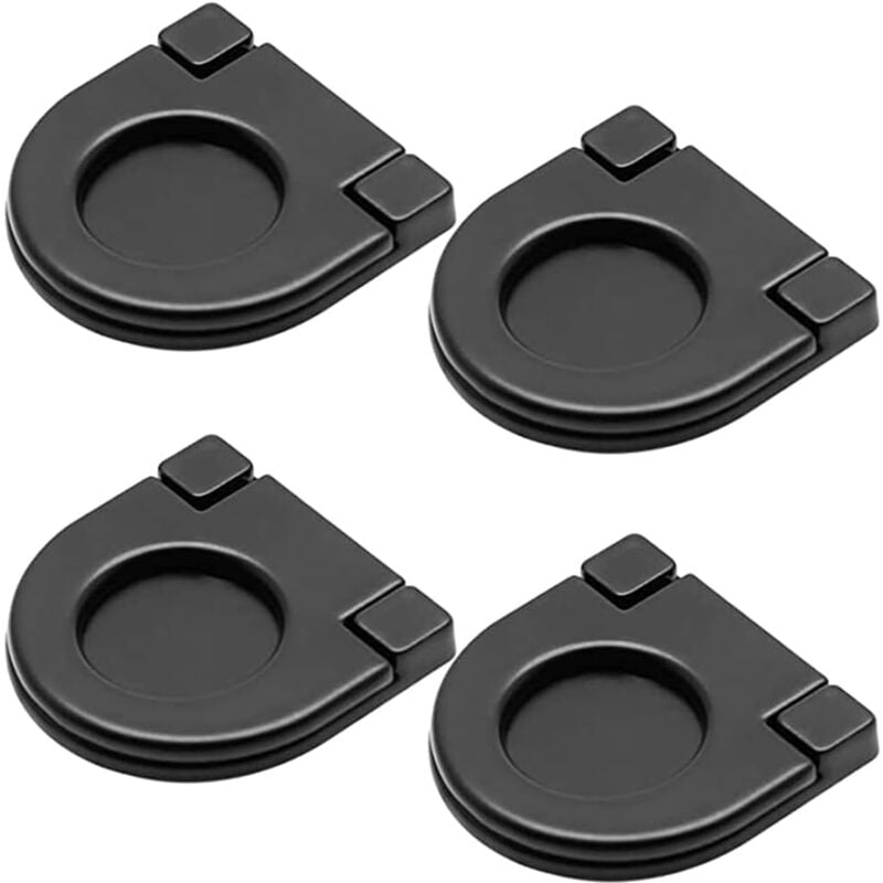 foto del prodotto maniglie invisibili, pomelli per ante di cassetti di mobili da cucina, 36 mm, con viti, maniglia orizzontale per mobili da cucina nero sollbry