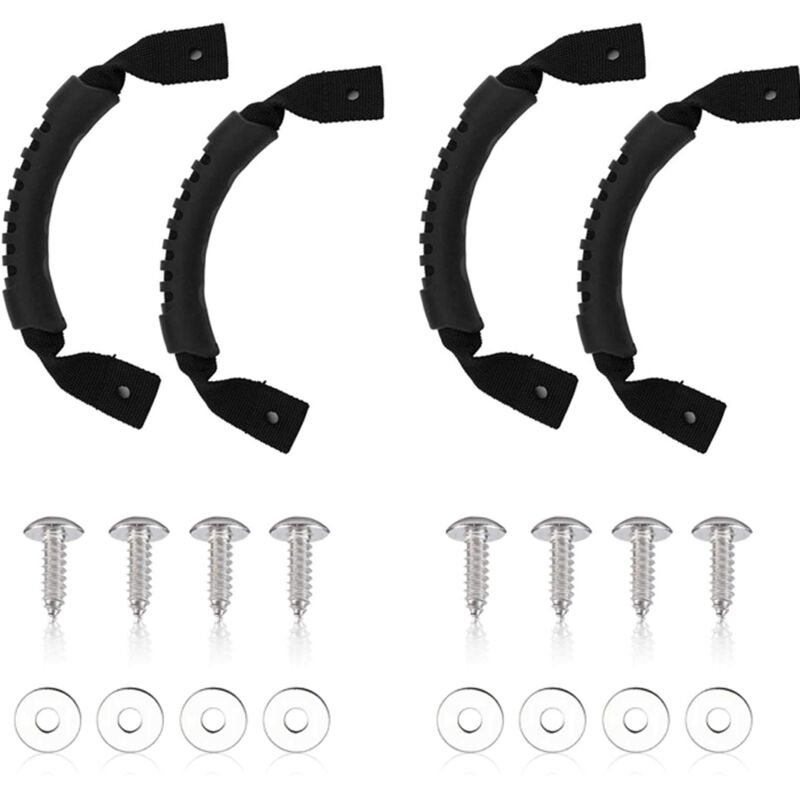 foto del prodotto maniglie per kayak, 2 paia di kit di accessori di ricambio per maniglie per kayak resistenti, per valigie e bagagli. bebusingoto