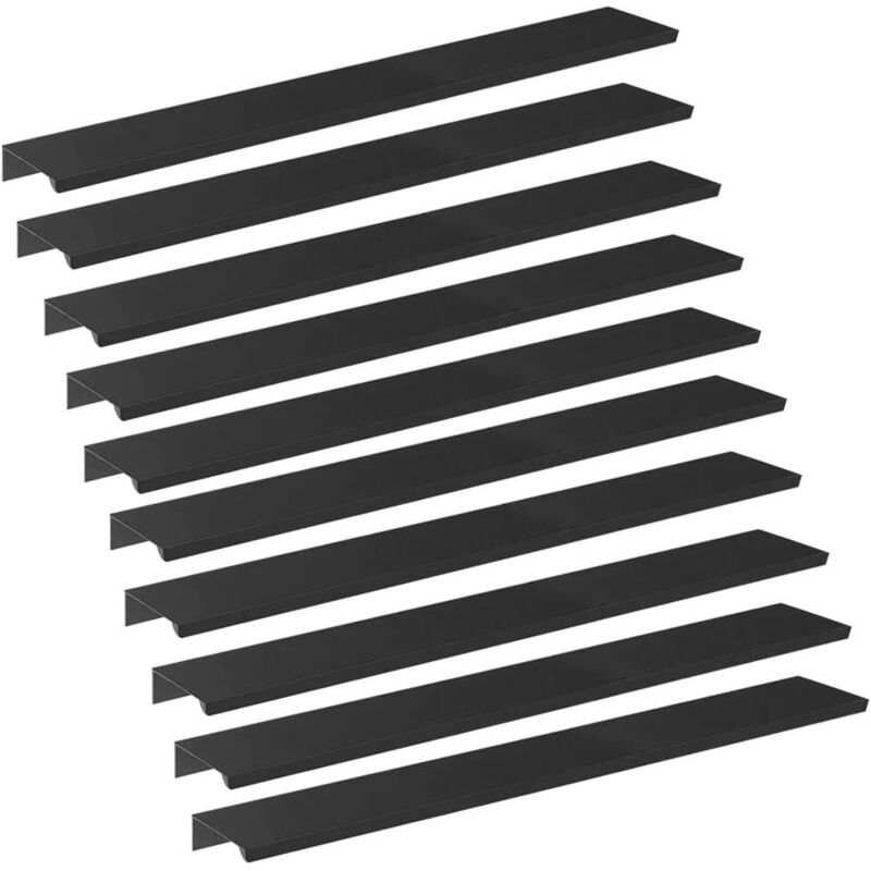 foto del prodotto maniglie per mobili, 10 pezzi maniglie per cassetti, mobili, cassettiere, mobili da cucina interasse fori 224 mm nero lablanc