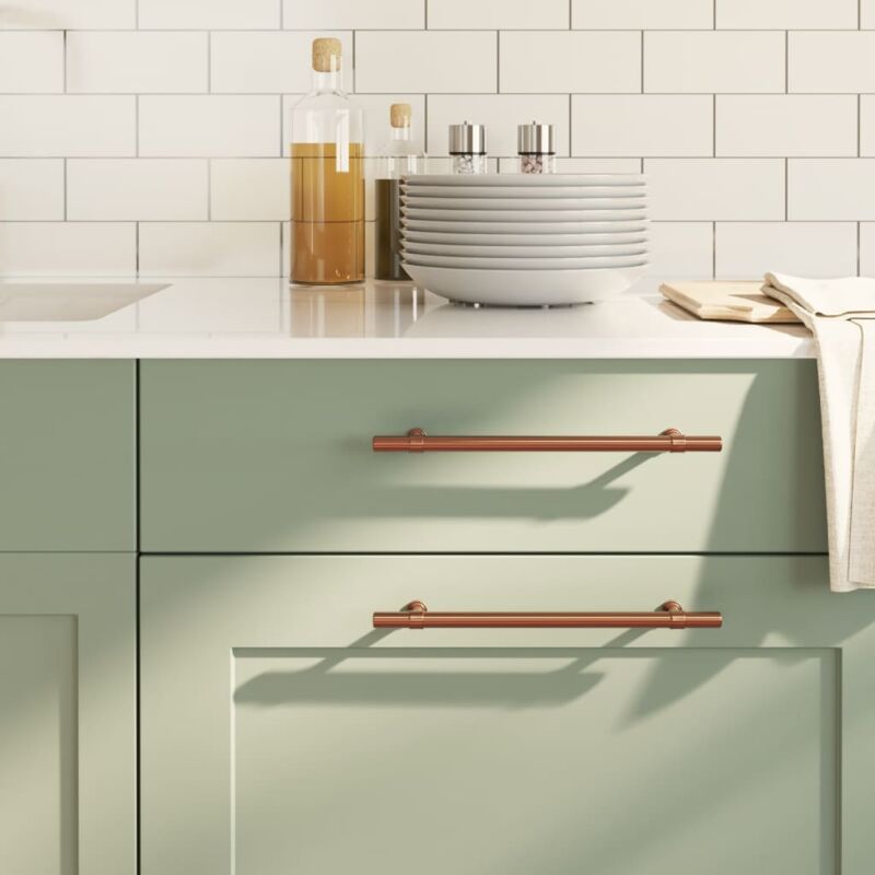 foto del prodotto maniglie per mobili 10 pz bronzo 192 mm in acciaio inox vidaxl