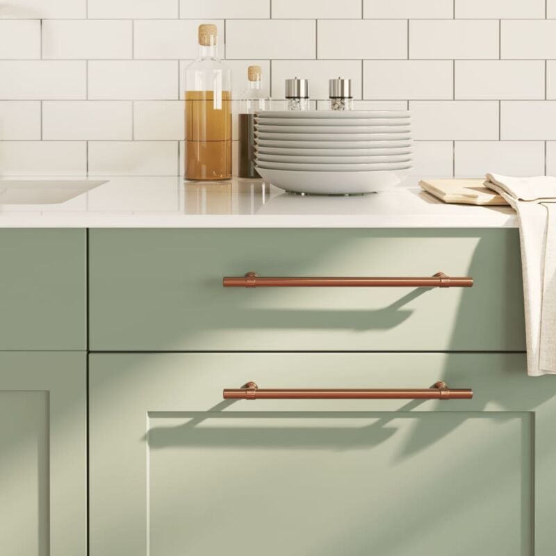 foto del prodotto maniglie per mobili 10 pz bronzo 224 mm in acciaio inox vidaxl