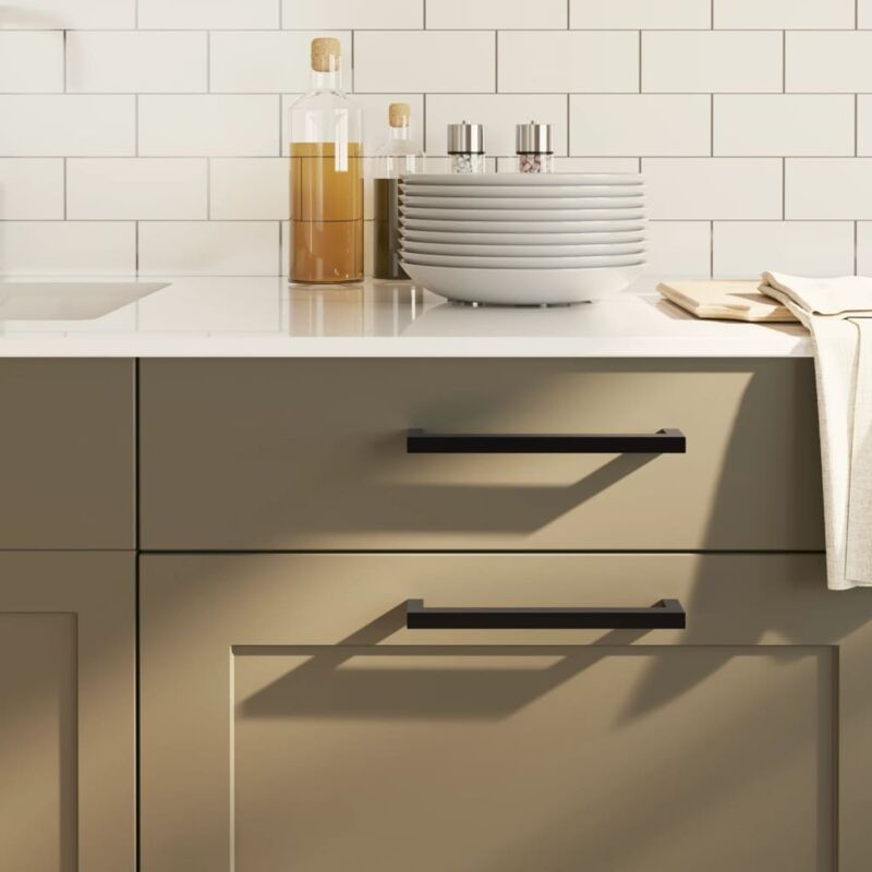 foto del prodotto maniglie per mobili 10 pz nere 192 mm in acciaio inox vidaxl